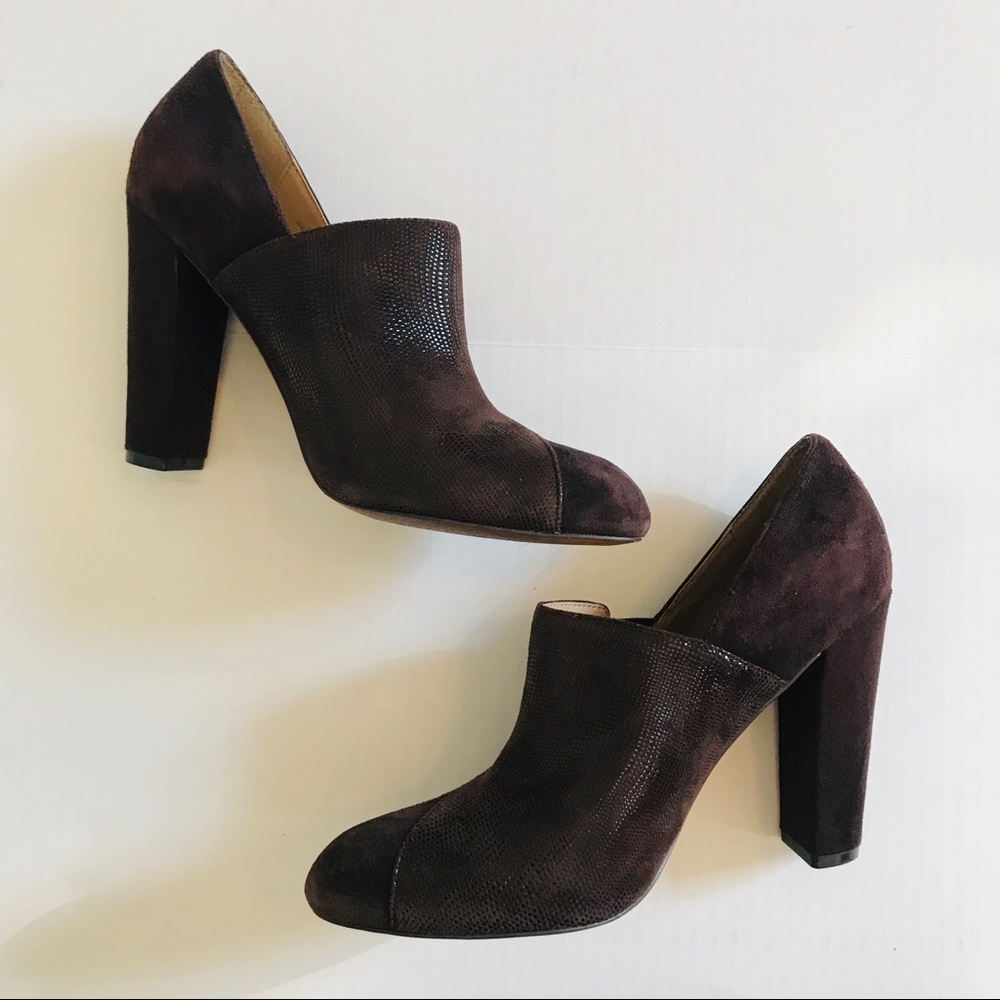 Isola | Suede and Leather Two-Toned Chunky Heels